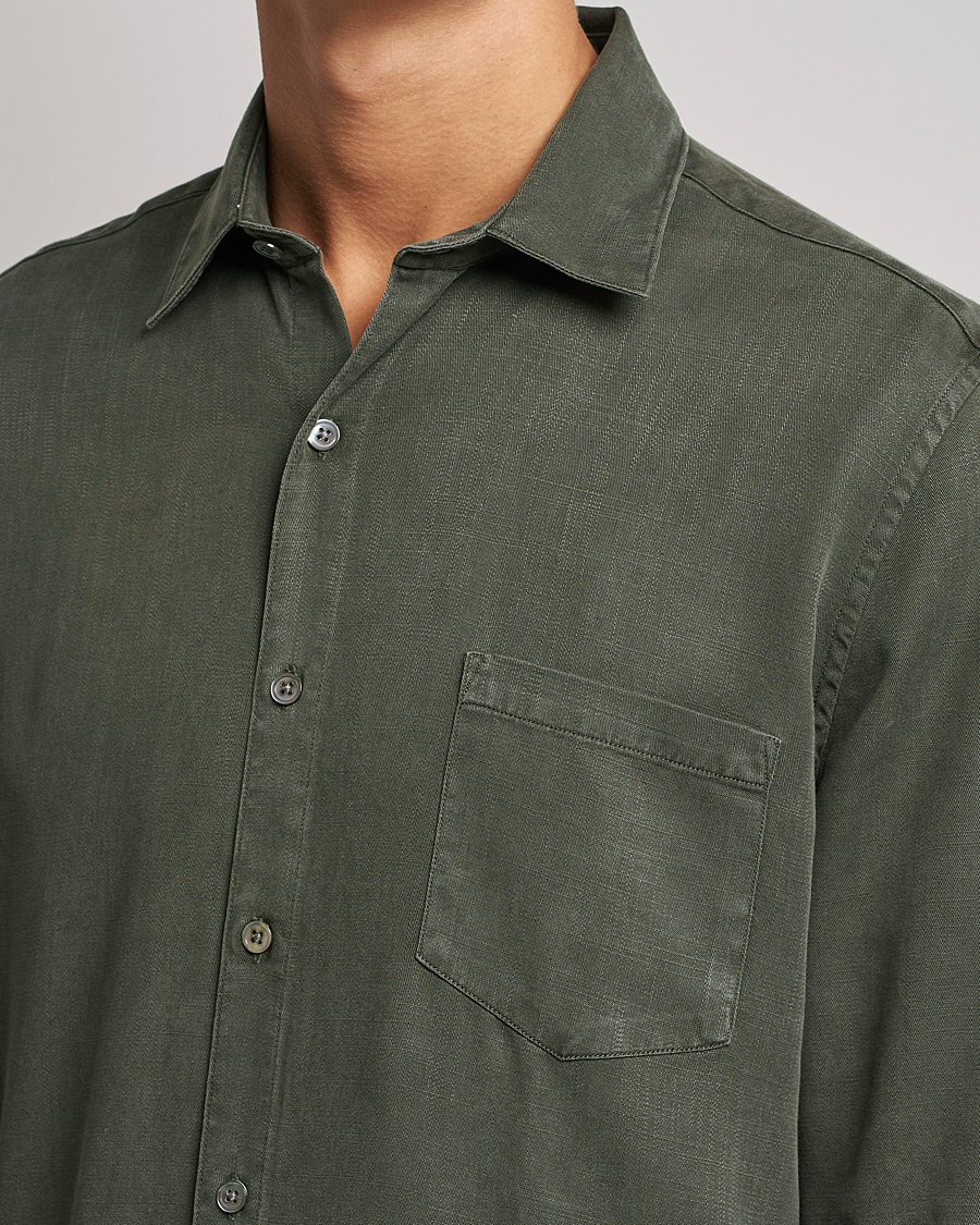 Hombres | Camisas | A Day's March | Daintree Lyocell Shirt Olive
