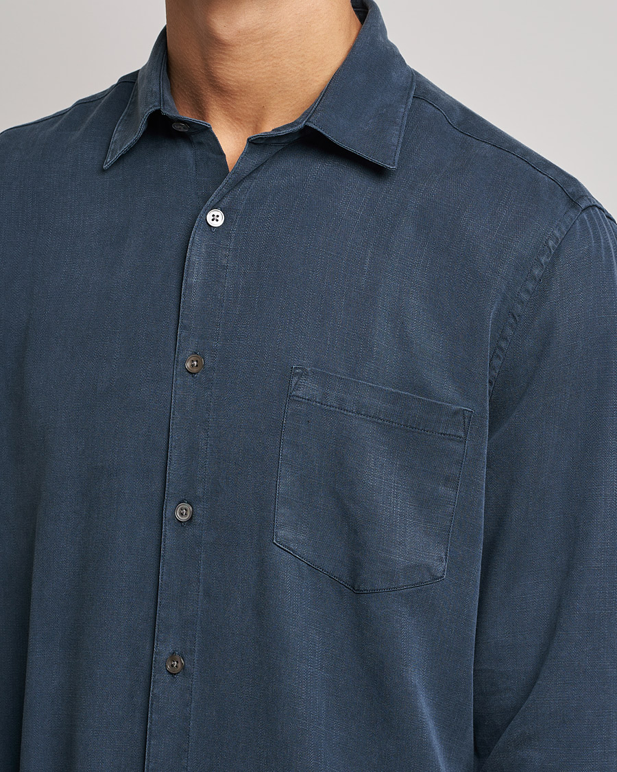 Hombres | Camisas | A Day's March | Daintree Tencel Shirt Navy