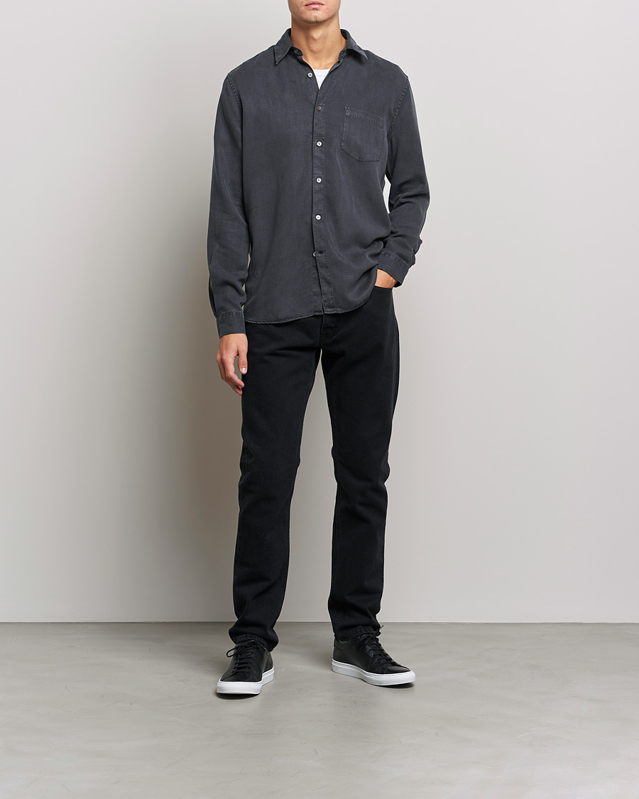 Hombres | Camisas | A Day's March | Daintree Lyocell Shirt Off Black