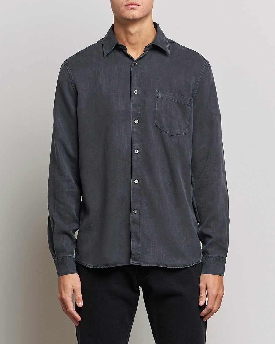 Hombres | Camisas | A Day's March | Daintree Lyocell Shirt Off Black