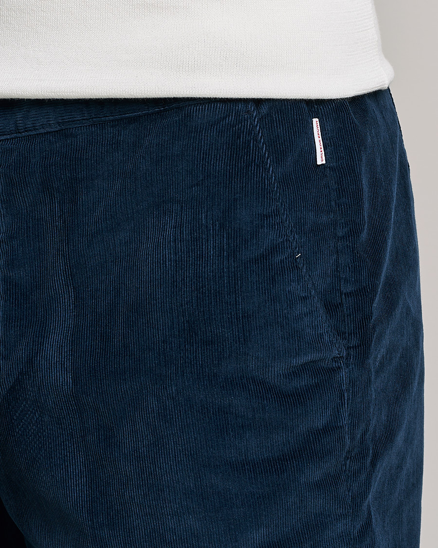 Hombres | Pantalones cortos | Orlebar Brown | Bulldog Corduroy Drawcord Shorts Midnight Navy