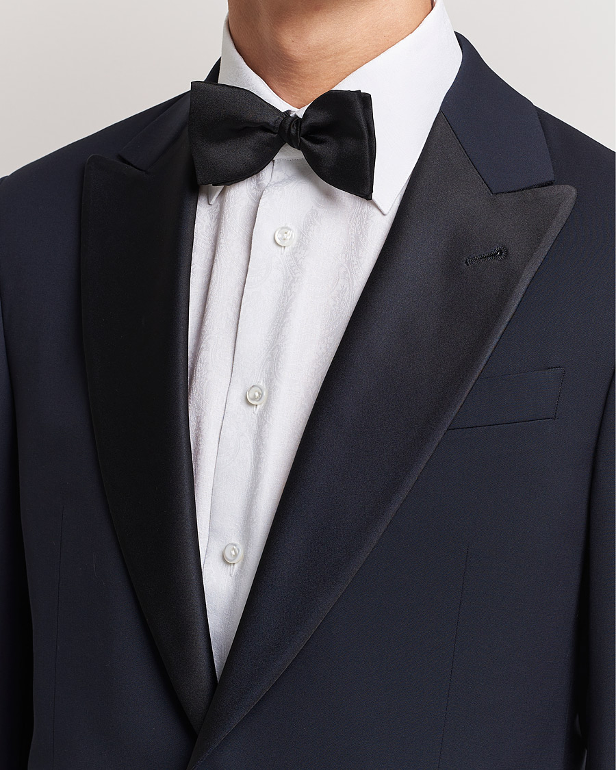 Hombres | Pajaritas | Stenströms | Pre-Tied Silk Bow Tie Black