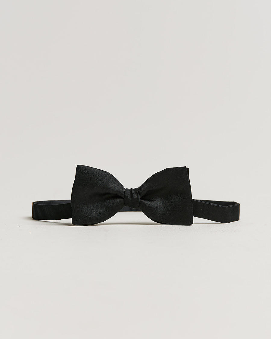 Hombres | Pajaritas | Stenströms | Pre-Tied Silk Bow Tie Black