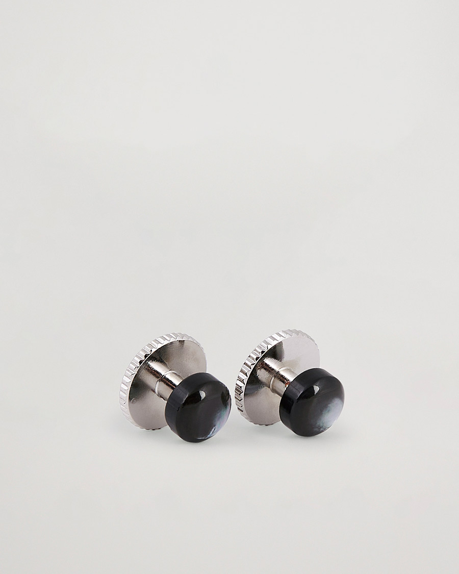 Hombres | Stenströms Shirt Studs Black | Stenströms | Shirt Studs Black