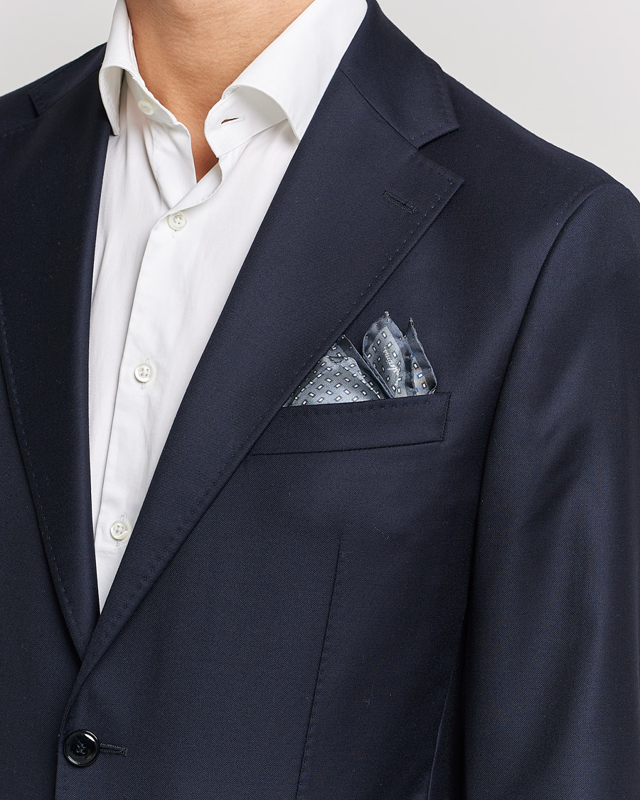 Hombres | Pañuelos de bolsillo | Stenströms | Silk Handkerchief Grey