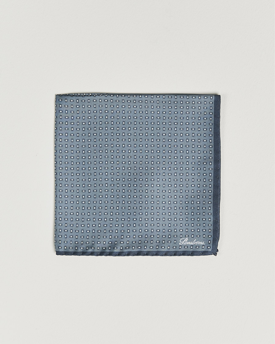 Hombres | Pañuelos de bolsillo | Stenströms | Silk Handkerchief Grey
