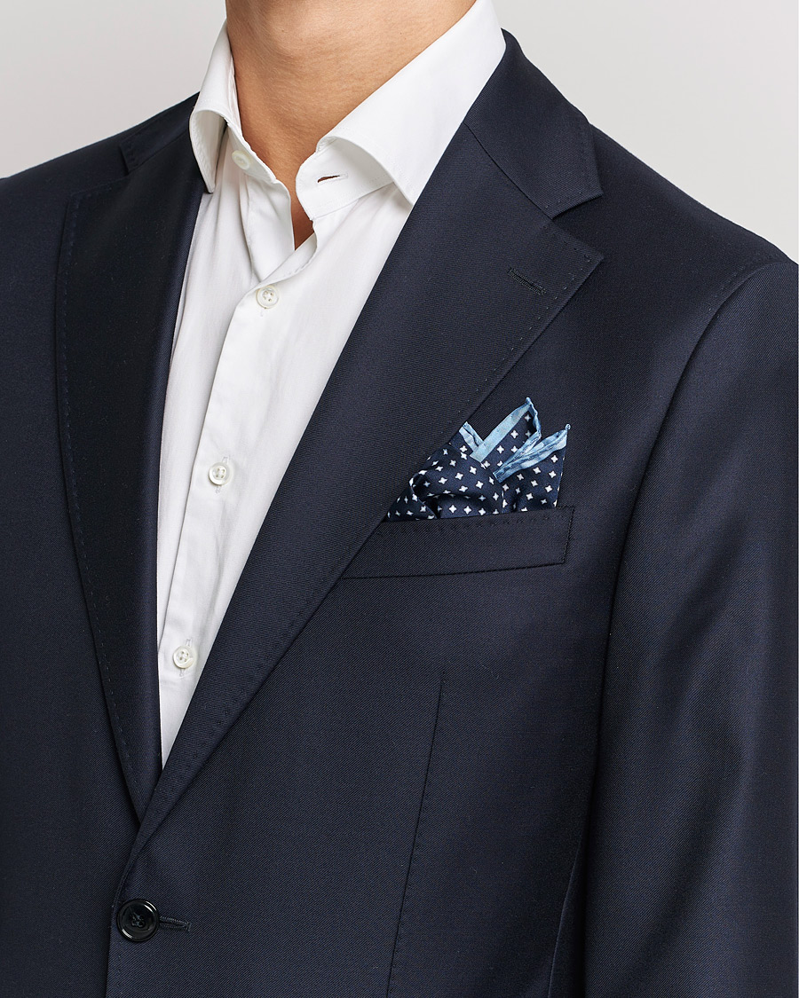 Hombres | Stenströms Silk Handkerchief Dark Blue | Stenströms | Silk Handkerchief Dark Blue