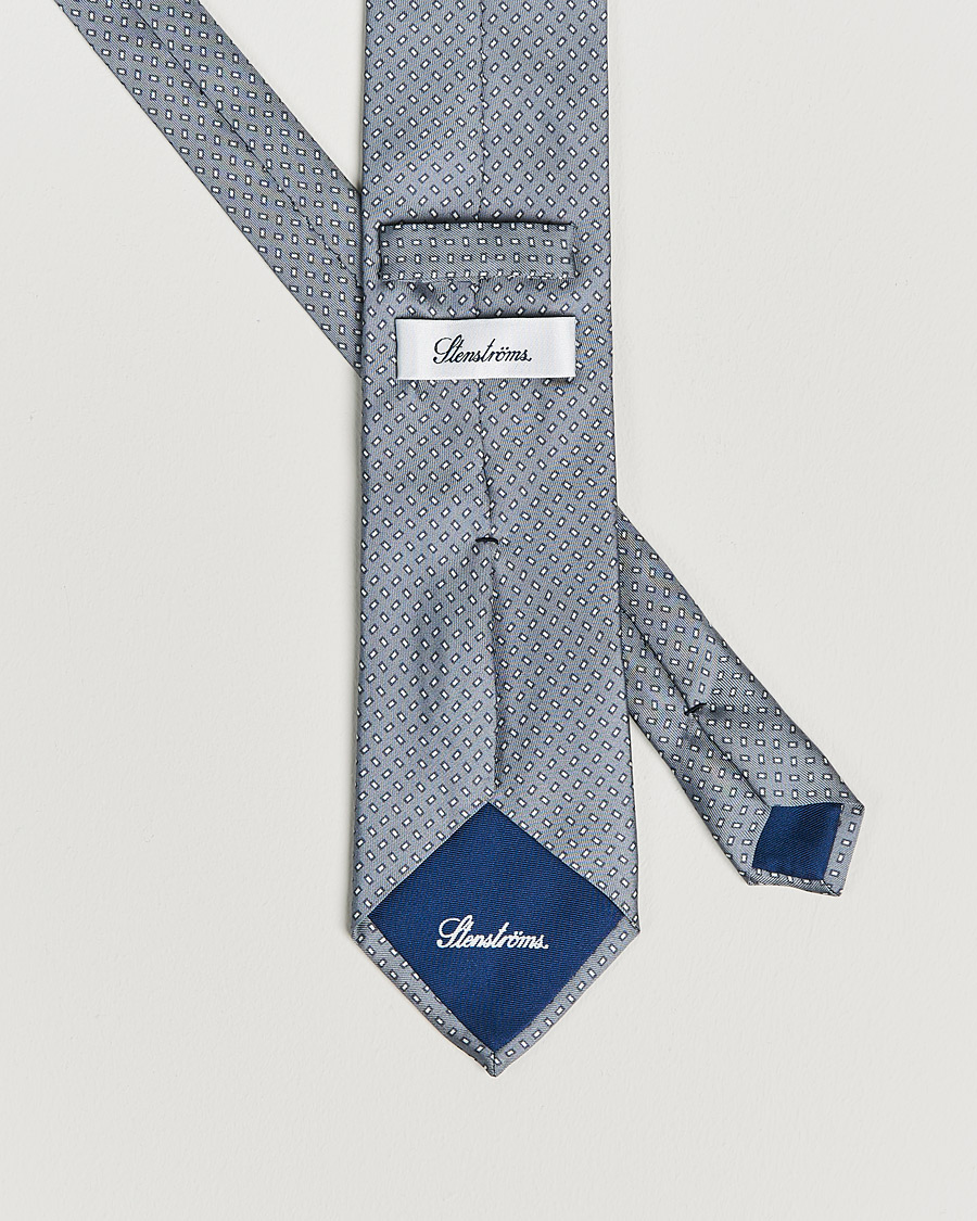 Hombres | Stenströms Silk Tie Grey | Stenströms | Silk Tie Grey