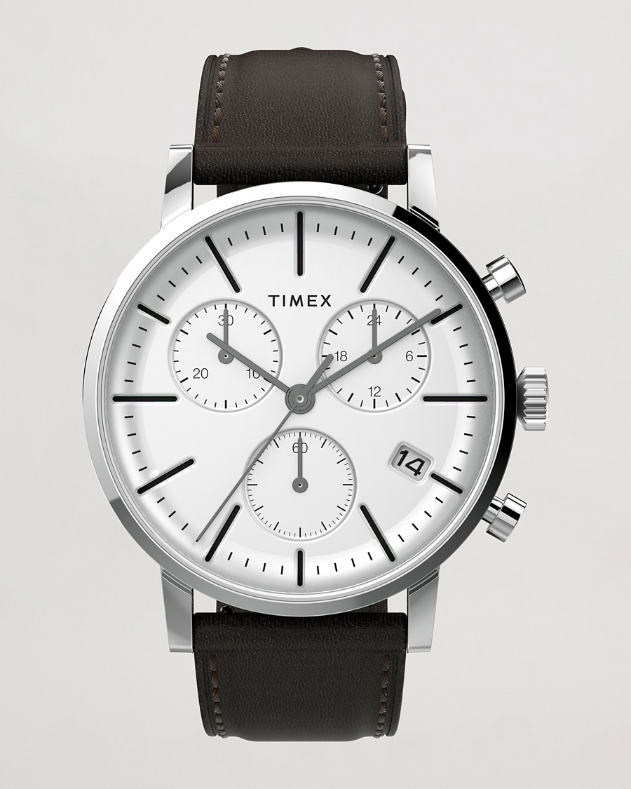 Hombres | Timex Midtown Chronograph 40mm White Dial | Timex | Midtown Chronograph 40mm White Dial
