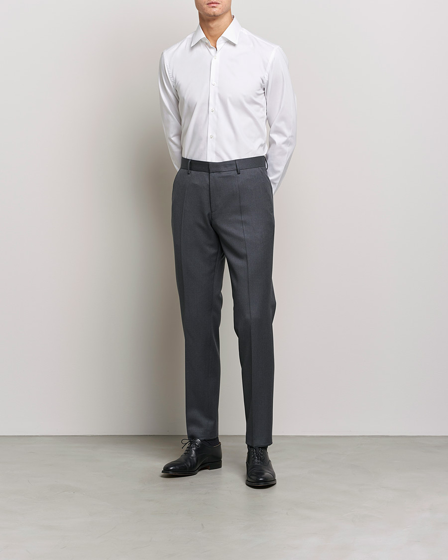 Hombres | Camisas | BOSS BLACK | Hank Slim Fit Shirt White