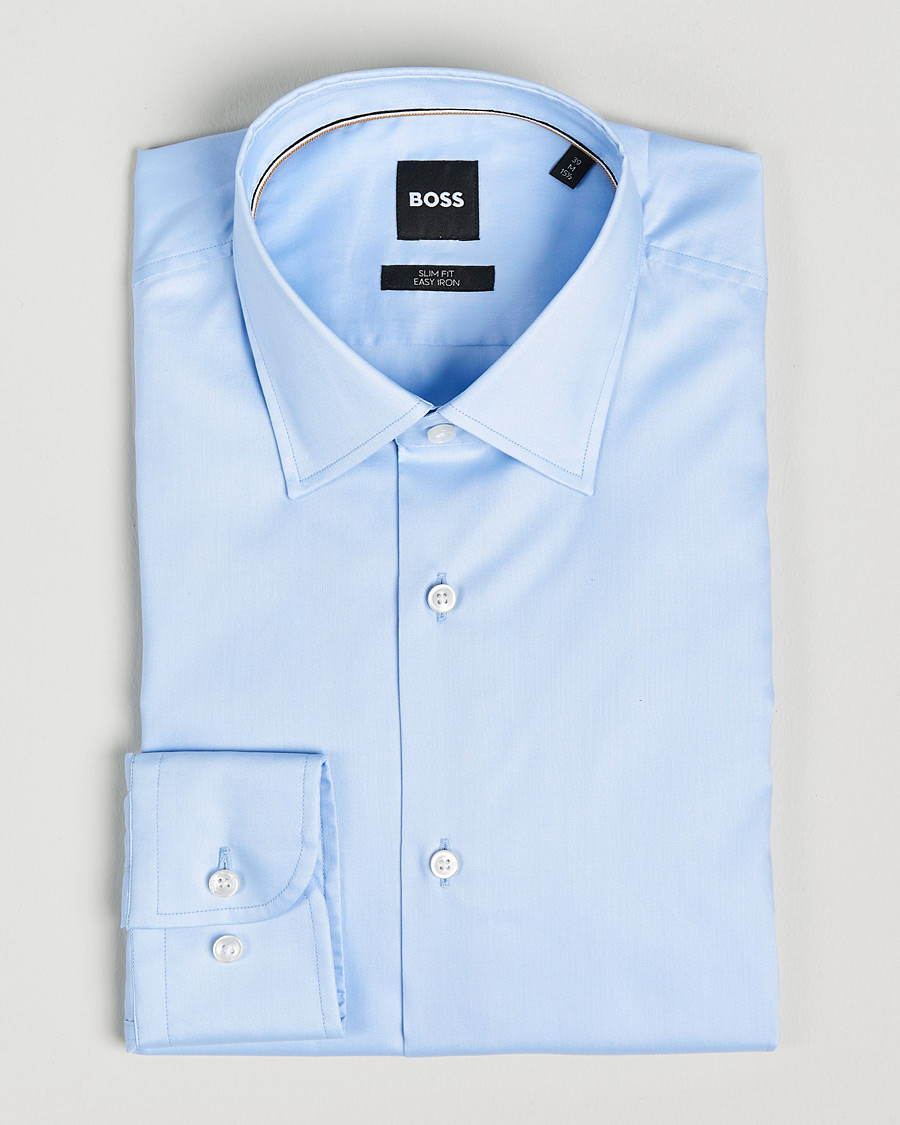 Hombres | Camisas | BOSS BLACK | Hank Slim Fit Shirt Light Blue