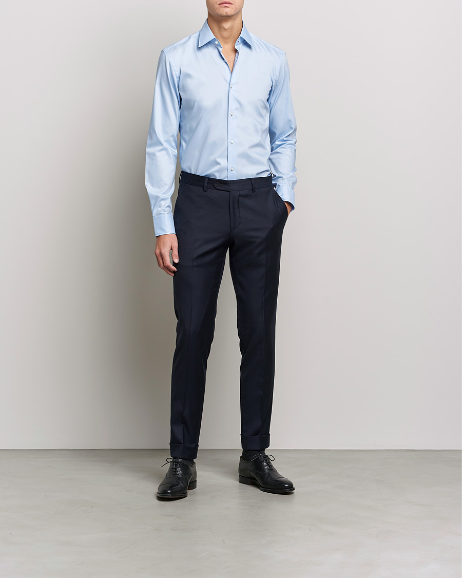 Hombres | Camisas | BOSS BLACK | Hank Slim Fit Shirt Light Blue
