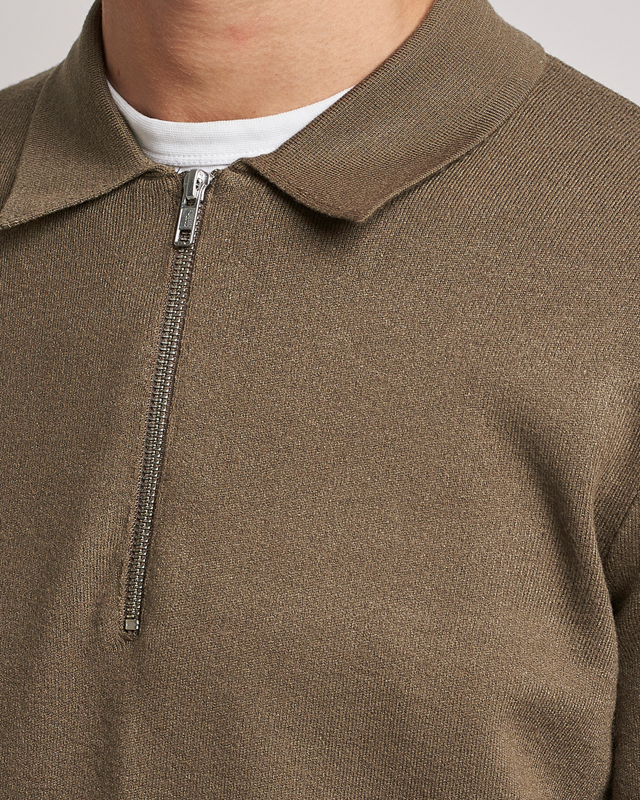 Hombres | Jerséis y prendas de punto | Samsøe Samsøe | Samsøe & Samsøe Guna Half Zip Stone Grey