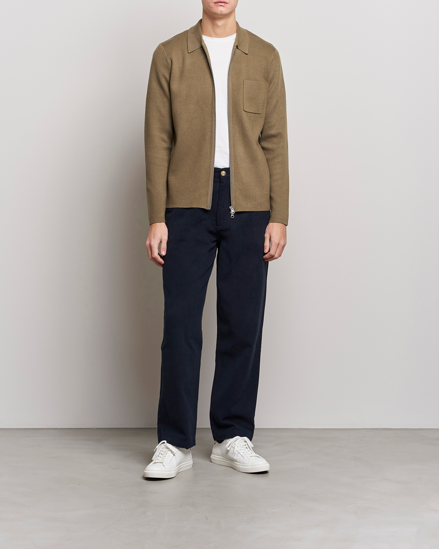 Hombres | Jerséis y prendas de punto | Samsøe Samsøe | Samsøe & Samsøe Guna Full Zip Stone Grey