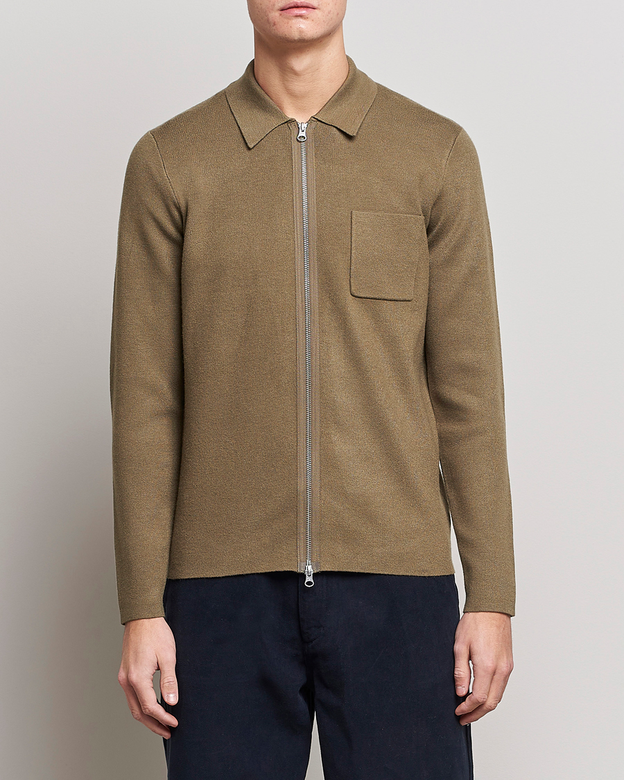 Hombres | Jerséis y prendas de punto | Samsøe Samsøe | Samsøe & Samsøe Guna Full Zip Stone Grey