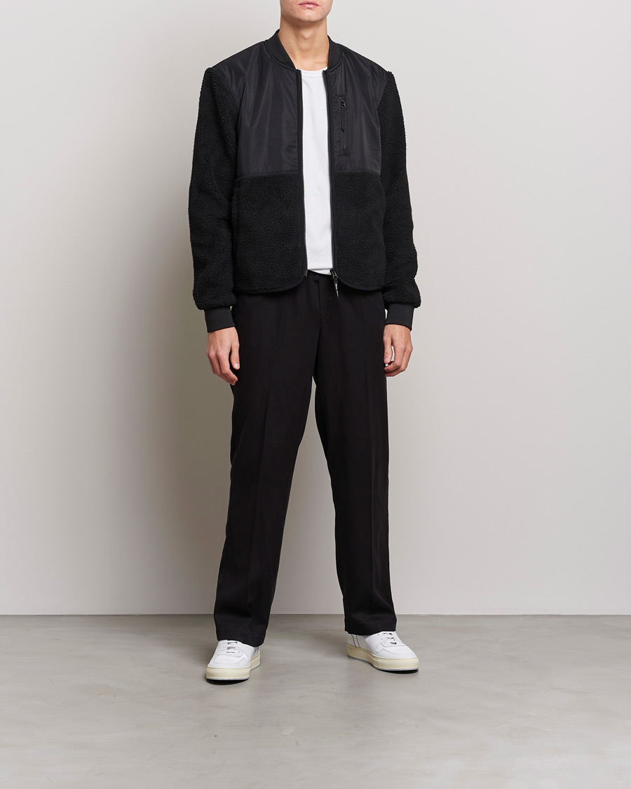 Hombres | Jerséis y prendas de punto | Samsøe Samsøe | Samsøe & Samsøe Rasmus Fleece Full Zip Black