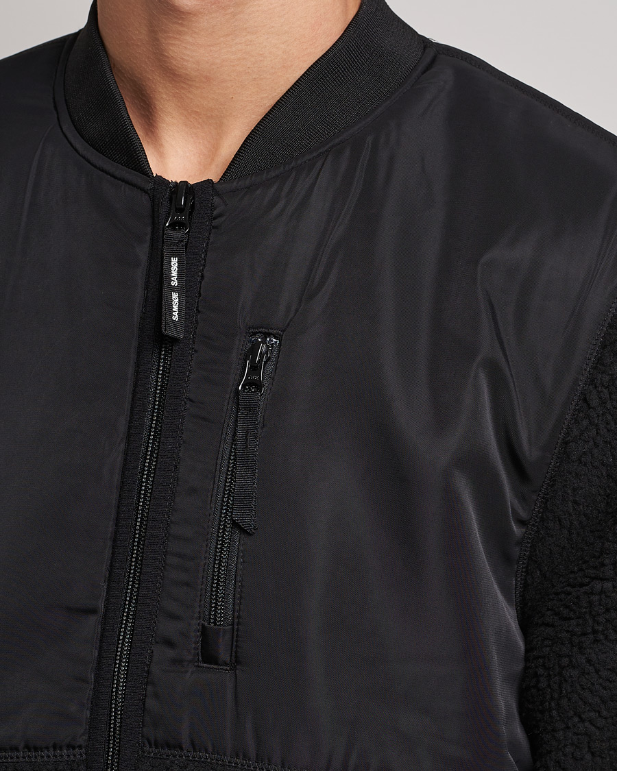 Hombres | Jerséis y prendas de punto | Samsøe Samsøe | Samsøe & Samsøe Rasmus Fleece Full Zip Black