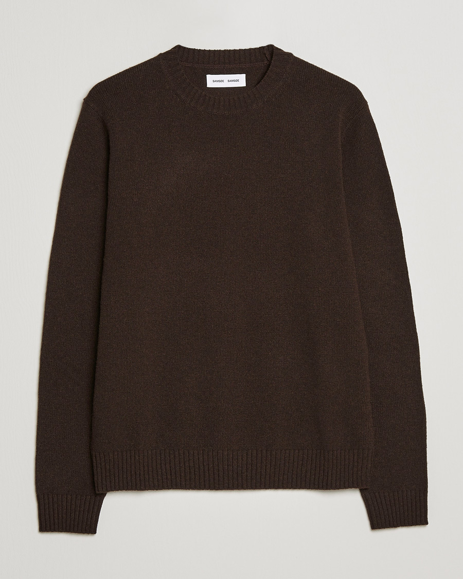 Hombres | Jerséis y prendas de punto | Samsøe Samsøe | Samsøe & Samsøe Sylli Wool Crew Neck Mole