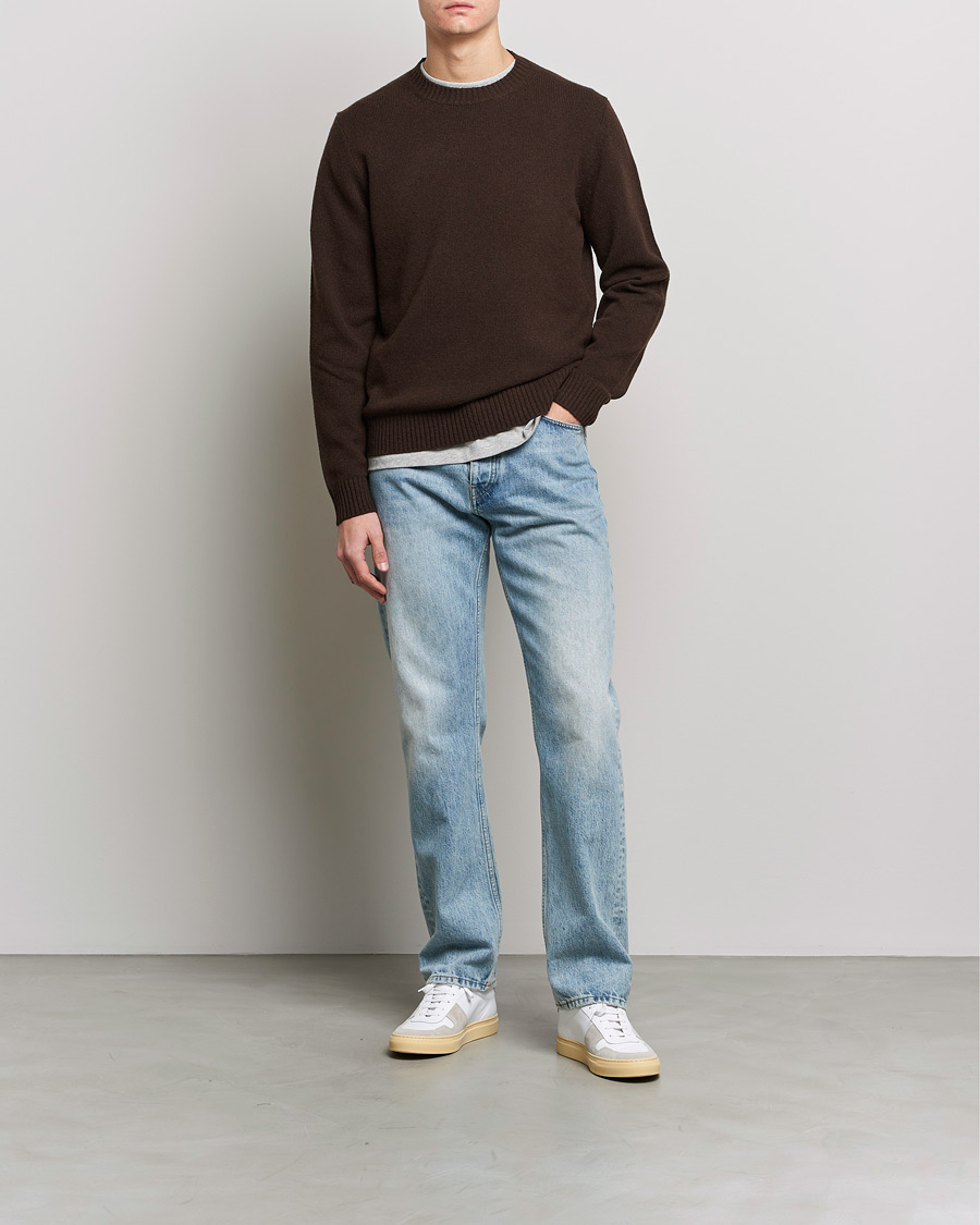 Hombres | Jerséis y prendas de punto | Samsøe Samsøe | Samsøe & Samsøe Sylli Wool Crew Neck Mole