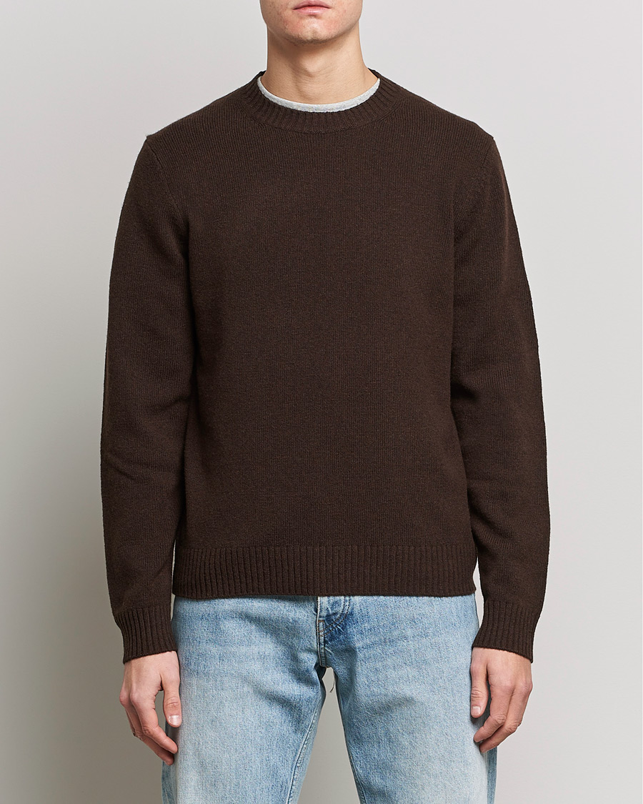 Hombres | Jerséis y prendas de punto | Samsøe Samsøe | Samsøe & Samsøe Sylli Wool Crew Neck Mole