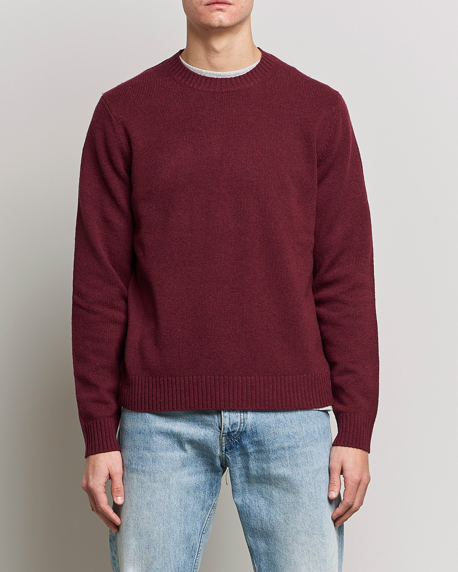 Hombres | Jerséis y prendas de punto | Samsøe Samsøe | Samsøe & Samsøe Sylli Wool Crew Neck Windsor Wine
