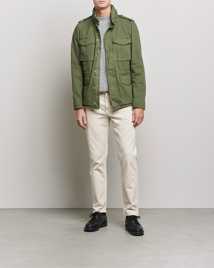 Hombres | Pantalones | Incotex | Bull Denim 5-Pocket Pants White