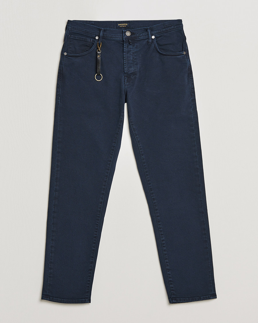 Hombres | Pantalones | Incotex | Bull Denim 5-Pocket Pants Navy