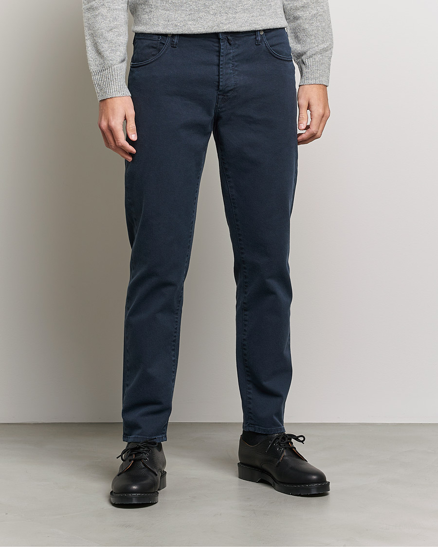 Hombres | Pantalones | Incotex | Bull Denim 5-Pocket Pants Navy