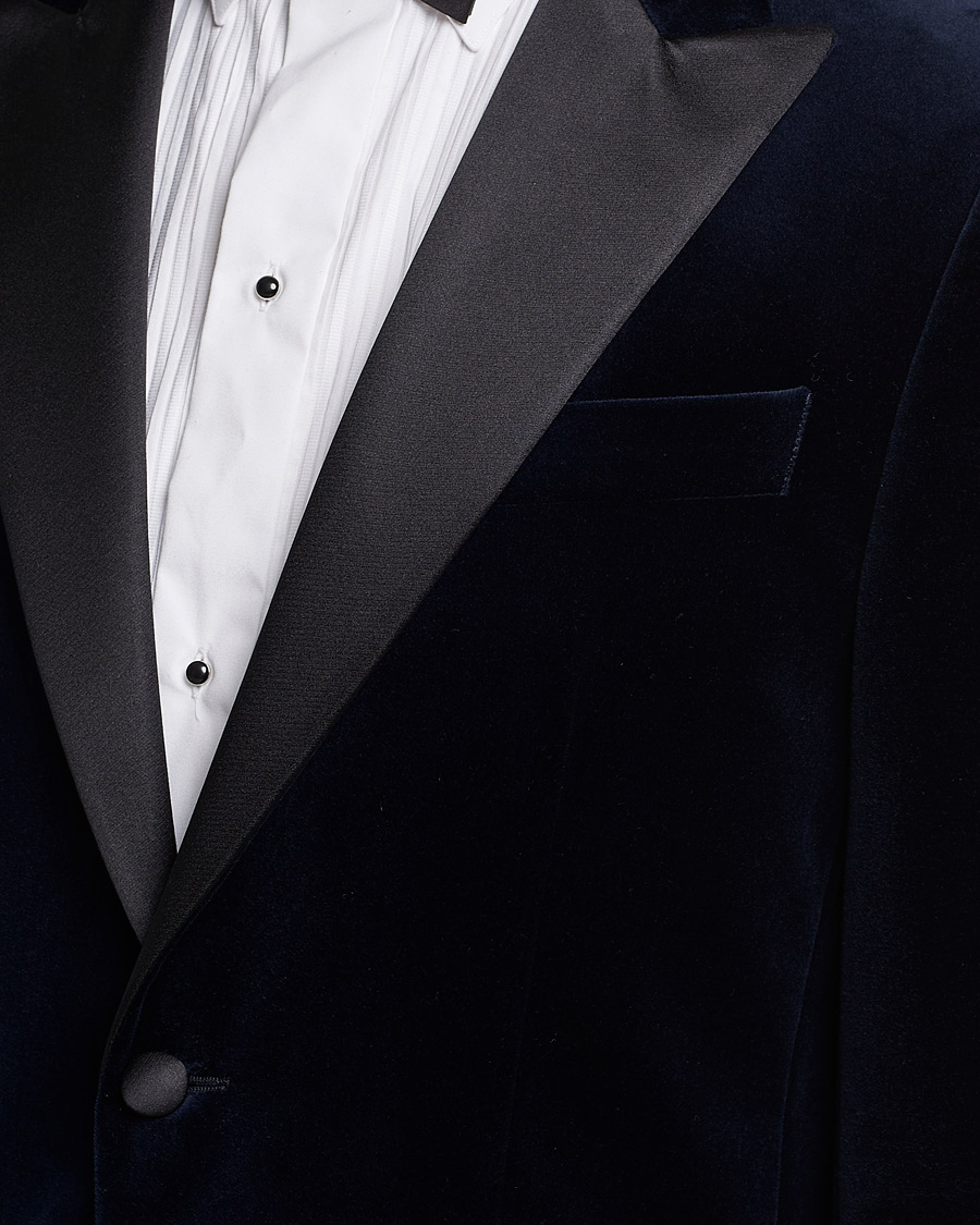 Hombres | Blazers | BOSS BLACK | Hutson Velvet Tuxedo Blazer Dark Blue
