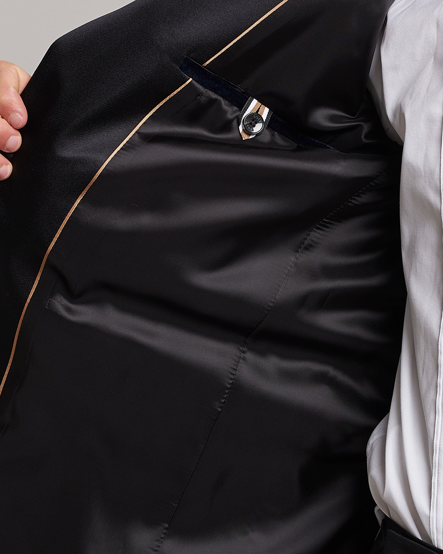 Hombres | Blazers | BOSS BLACK | Hutson Velvet Tuxedo Blazer Dark Blue