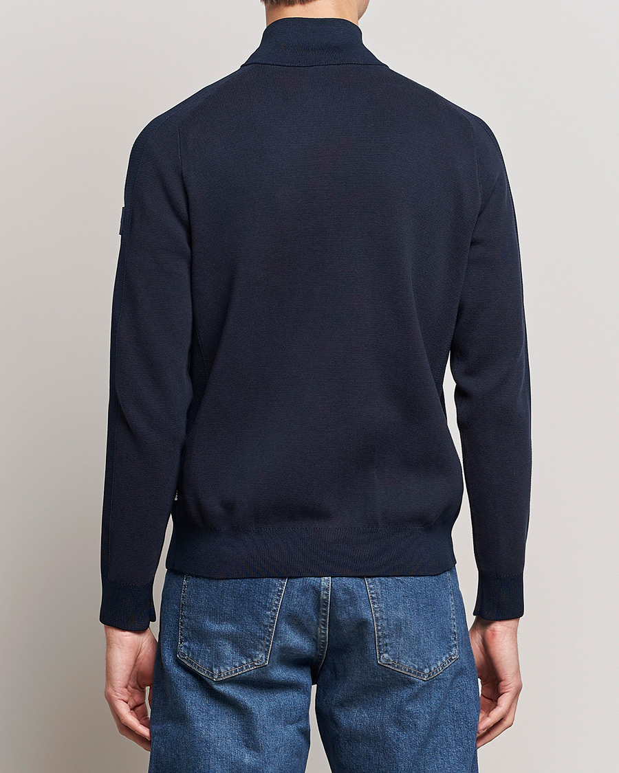 Hombres | Jerséis y prendas de punto | BOSS BLACK | Fisio Knitted Full Zip Dark Blue