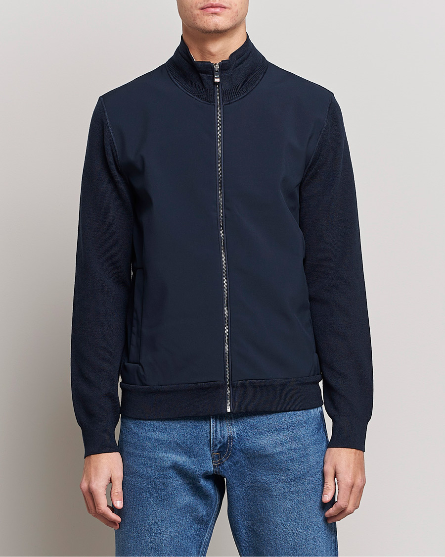 Hombres | Jerséis y prendas de punto | BOSS BLACK | Feloy Full Zip Dark Blue