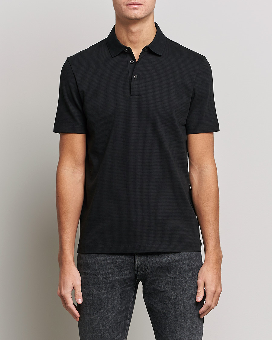 Hombres | Polos | BOSS BLACK | Pitton Waffle Polo Black