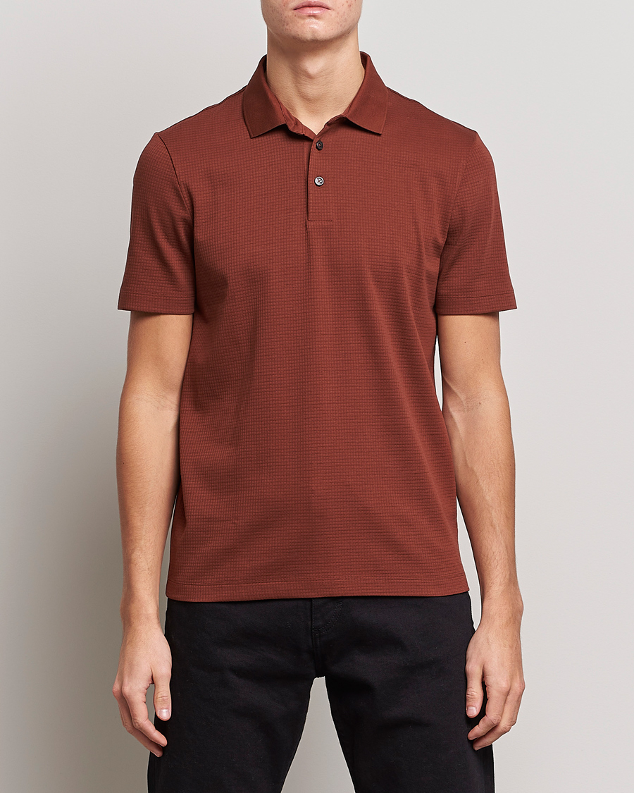 Hombres | Polos | BOSS BLACK | Pitton Waffle Polo Medium Brown