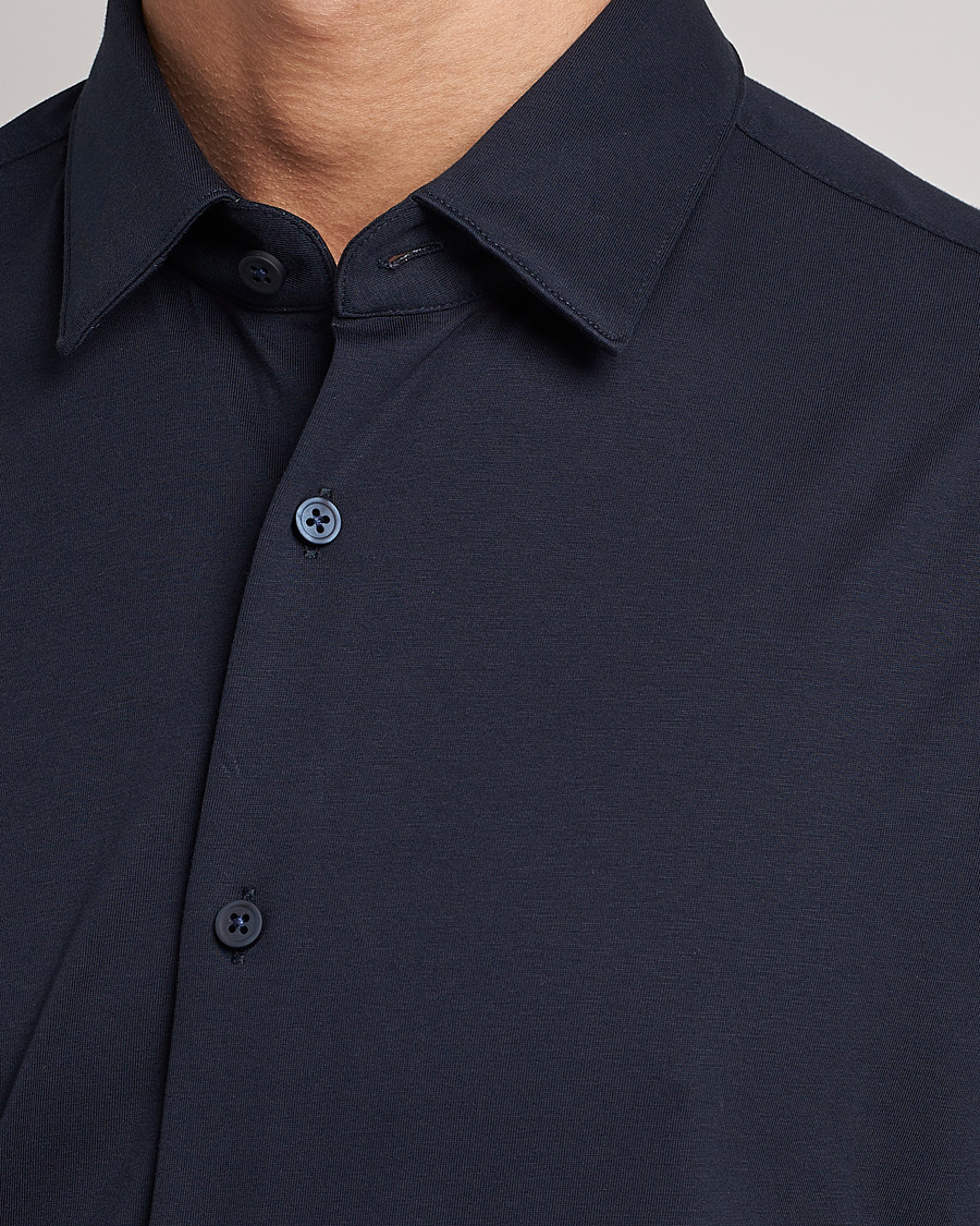 Hombres | Camisas | BOSS BLACK | Hank 4-Way Stretch Shirt Dark Blue