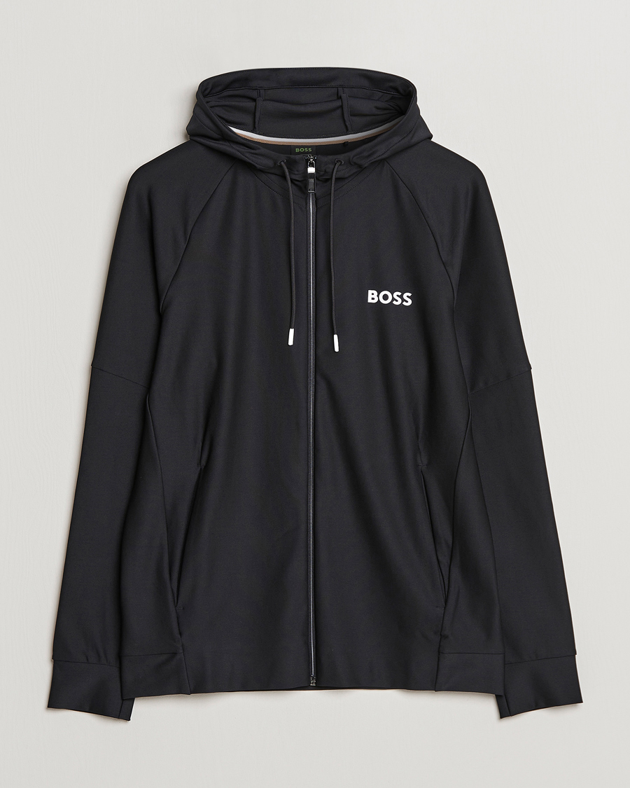 Hombres | Jerséis y prendas de punto | BOSS GREEN | Sixon Full Zip Hoodie Black
