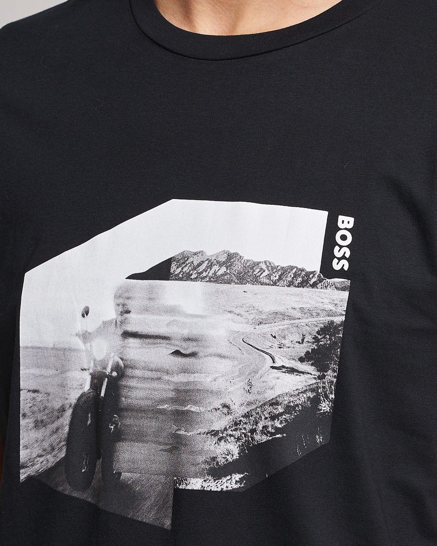 Hombres | Camisetas | BOSS ORANGE | Teglow Photoprint Crew Neck T-Shirt Black