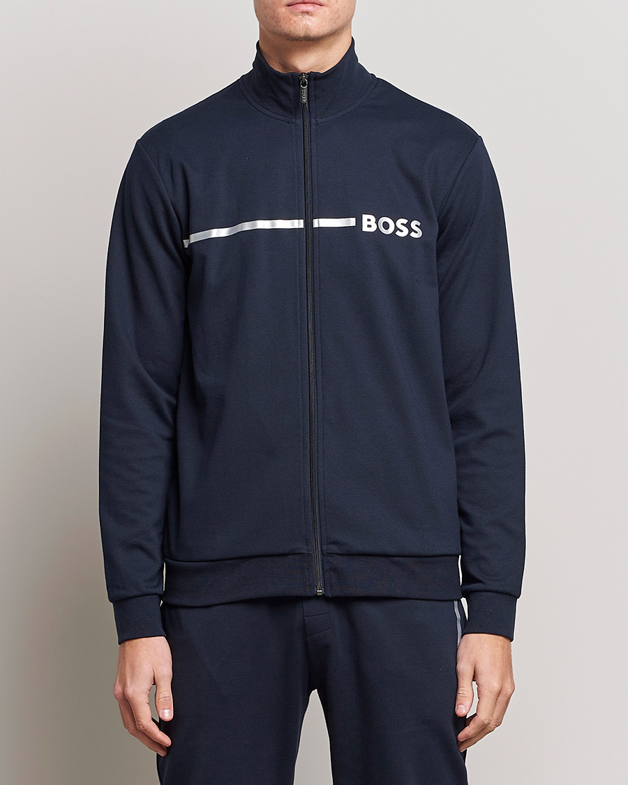 Hombres | Jerséis y prendas de punto | BOSS BLACK | Tracksuit Jacket Dark Blue