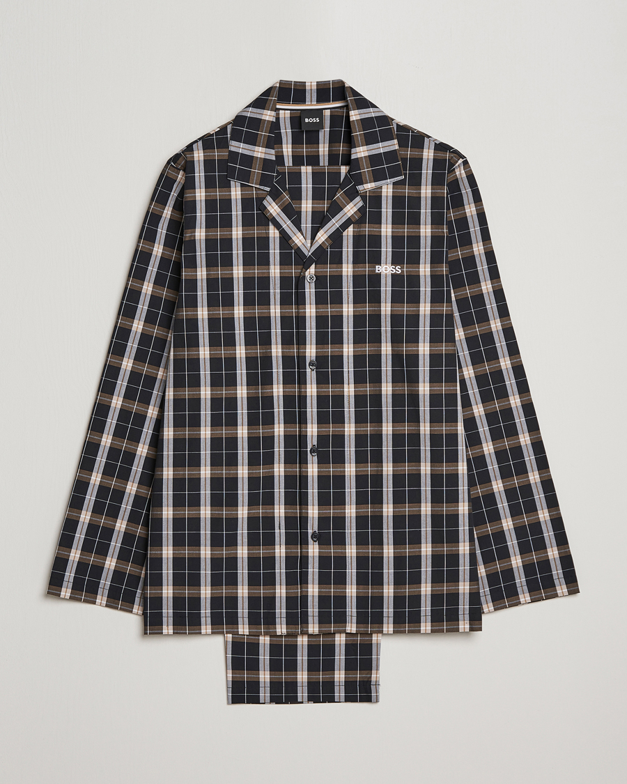 Hombres | Pijamas y batas | BOSS BLACK | Urban Checked Pyjama Set Black/Beige