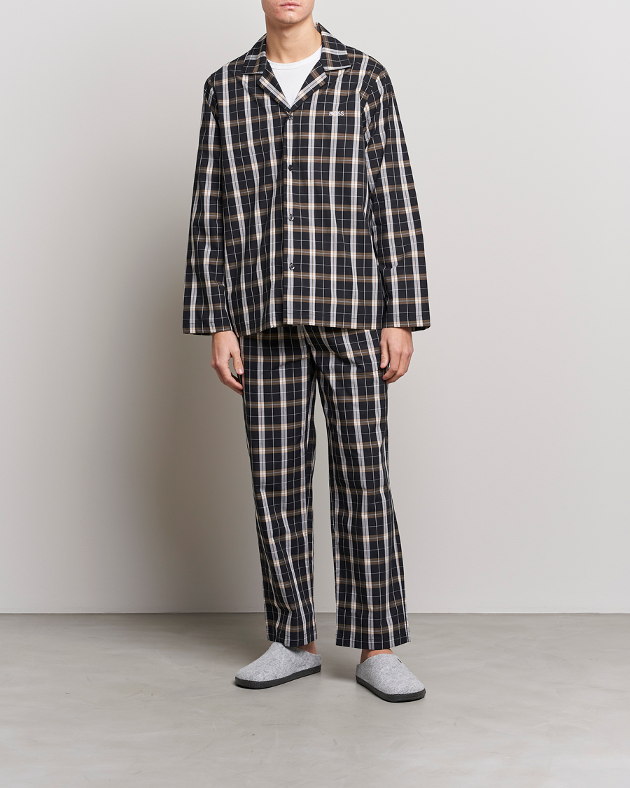 Hombres | Pijamas y batas | BOSS BLACK | Urban Checked Pyjama Set Black/Beige
