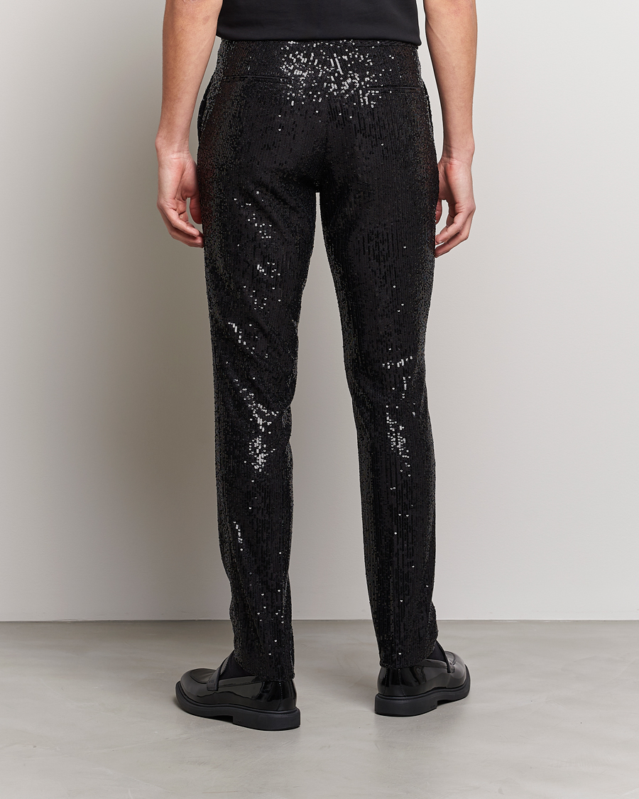 Hombres | Pantalones | HUGO | Hesten Shiny Tuxedo Trousers Black