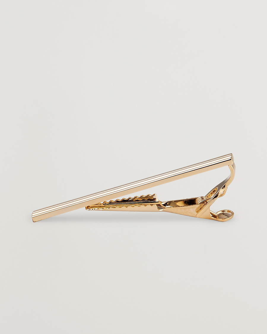 Hombres | Corbatas | Amanda Christensen | Ribbed Tie Clip Gold