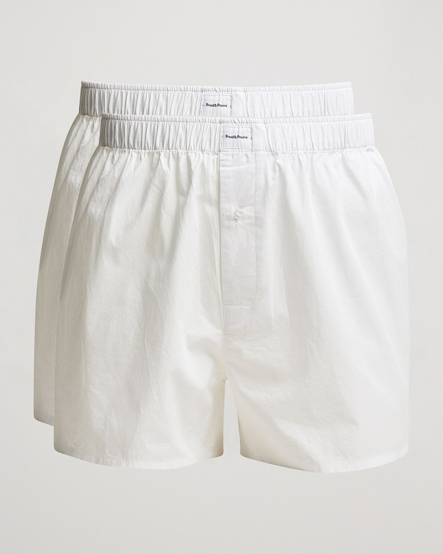 Hombres | Ropa interior y calcetines | Bread & Boxers | 2-Pack Boxer Shorts White