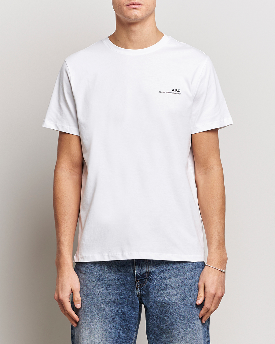 Hombres | Camisetas de manga corta | A.P.C. | Item T-Shirt White