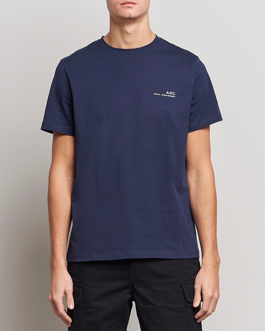 Hombres | Camisetas | A.P.C. | Item T-Shirt Navy