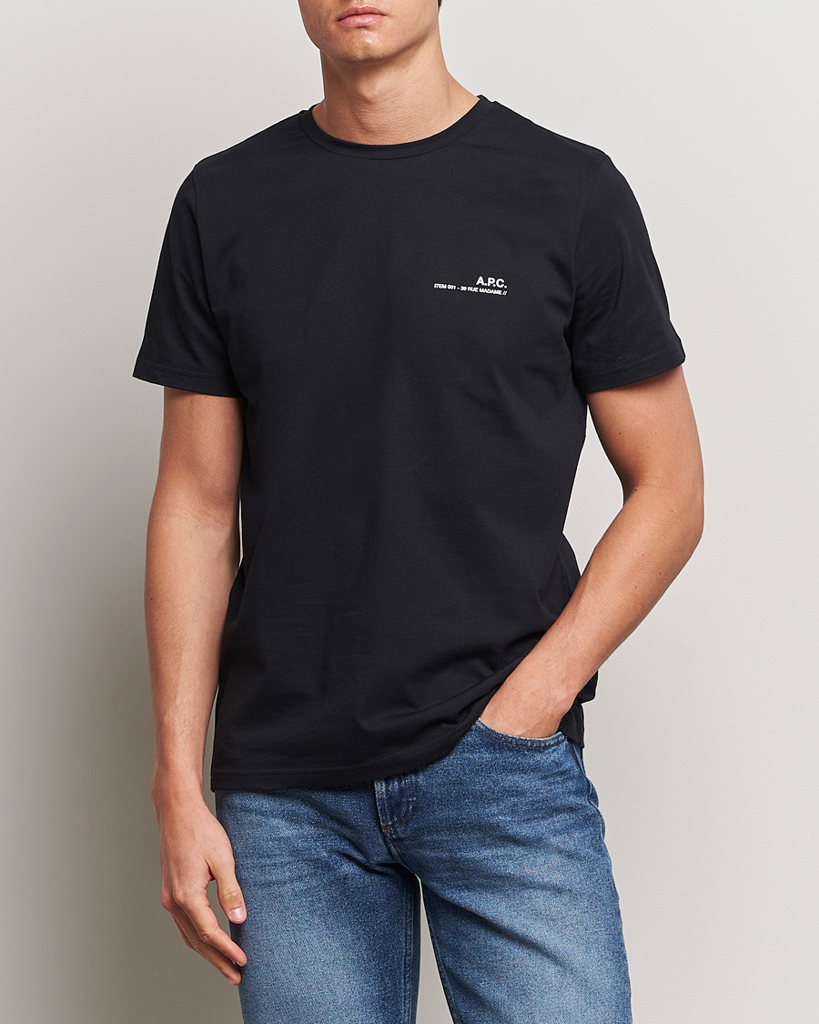 Hombres | Departamentos | A.P.C. | Item T-Shirt Black