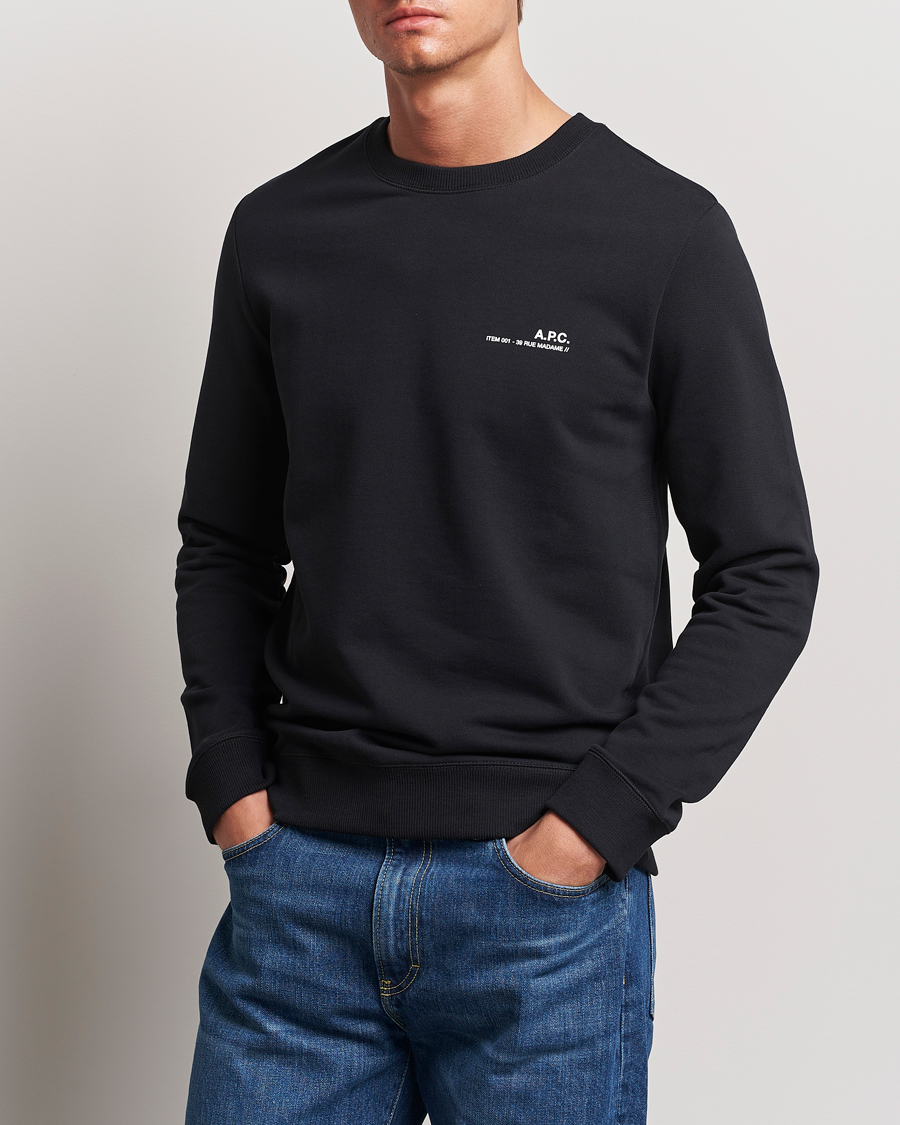 Hombres |  | A.P.C. | Item Sweatshirt Black