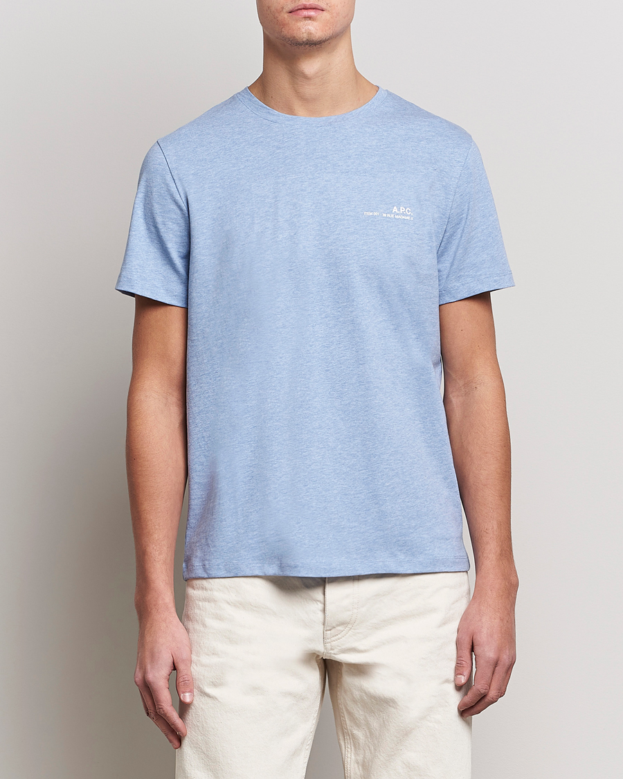 Hombres | Camisetas | A.P.C. | Item T-Shirt Bleu Ciel