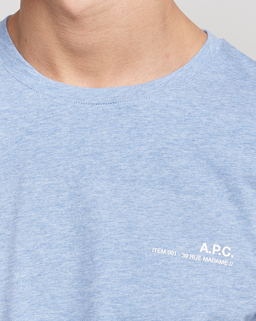 Hombres | Camisetas | A.P.C. | Item T-Shirt Bleu Ciel