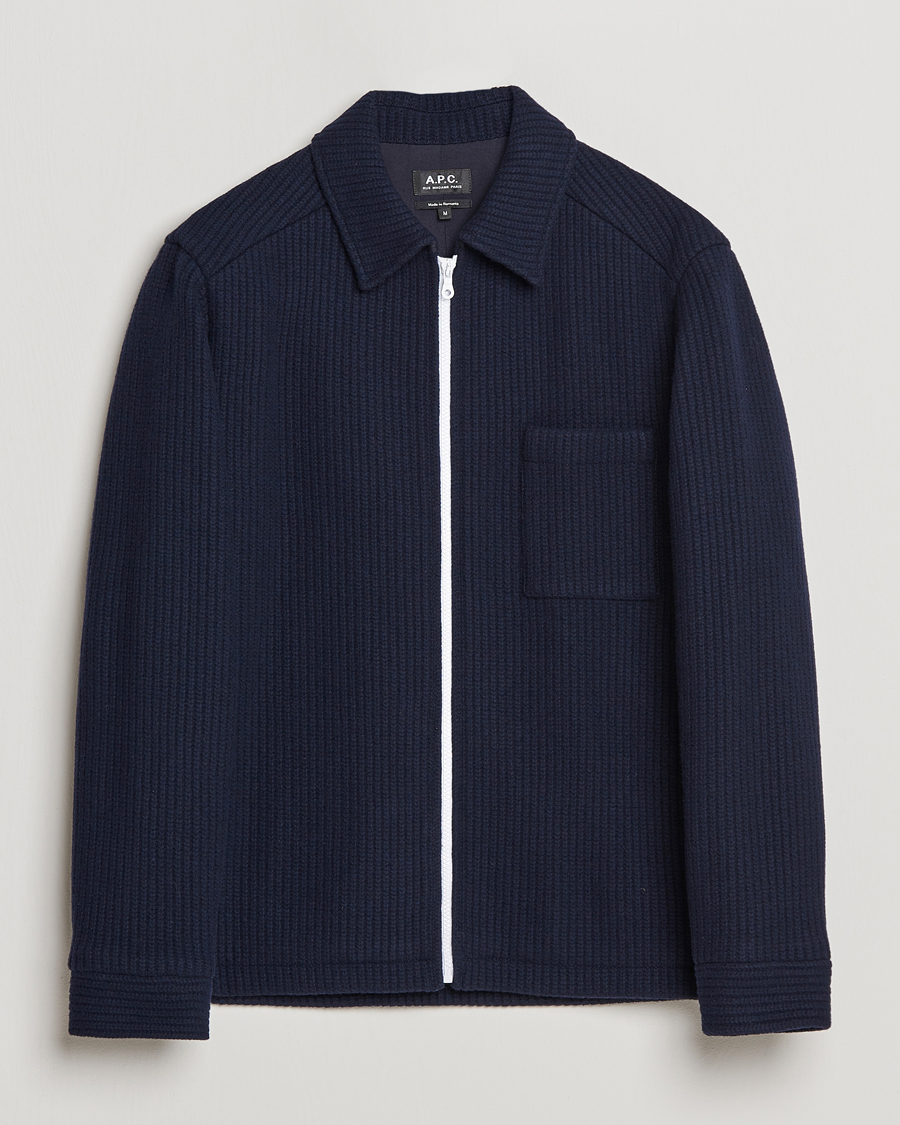 Hombres | Abrigos y chaquetas | A.P.C. | Wool Blouson Jacket Navy